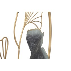 Panel mural floral de hierro forjado – Ø45 cm – Elegancia natural y glamurosa