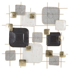 Cubos decorativos de pared de hierro – 80x80 cm – Diseño geométrico moderno y glamuroso