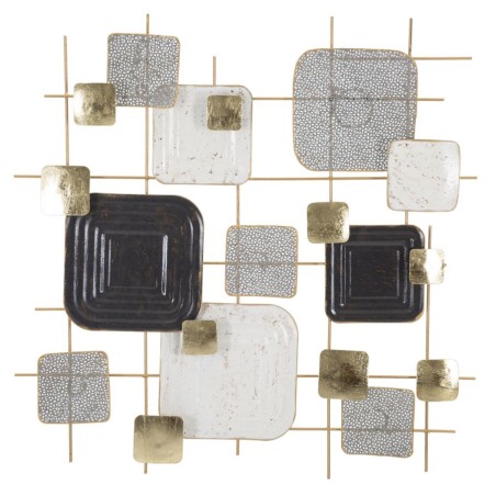 Cubos decorativos de pared de hierro – 80x80 cm – Diseño geométrico moderno y glamuroso