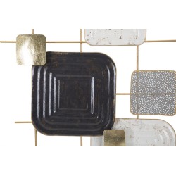 Cubos decorativos de pared de hierro – 80x80 cm – Diseño geométrico moderno y glamuroso