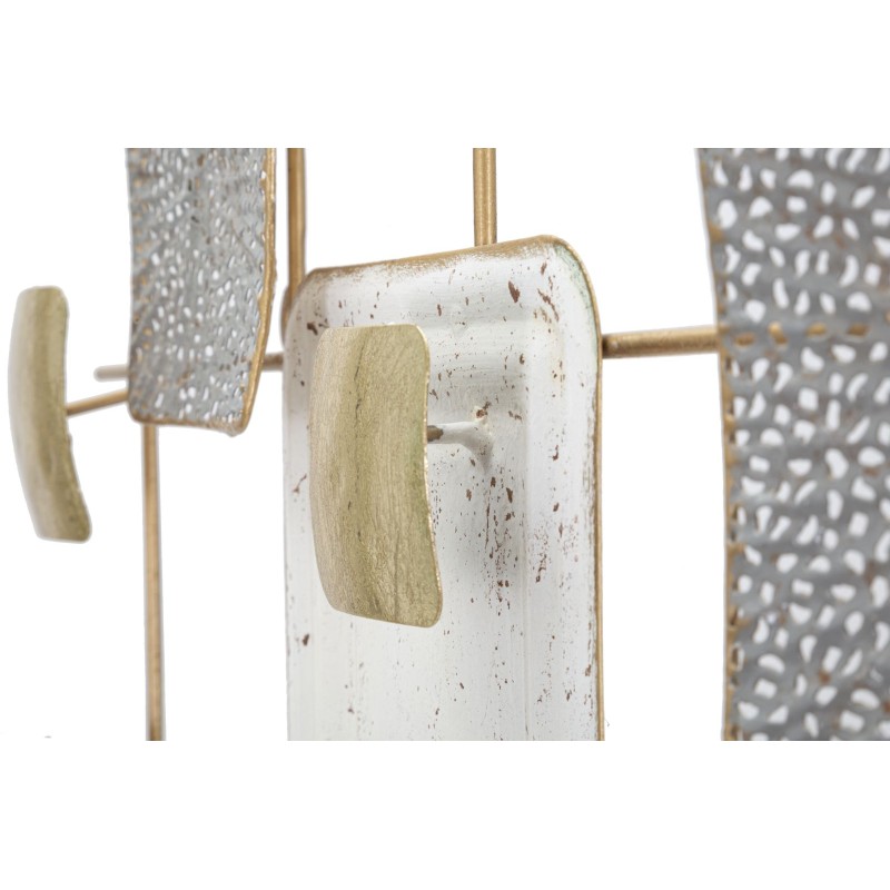 Cubos decorativos de pared de hierro – 80x80 cm – Diseño geométrico moderno y glamuroso