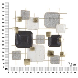 Cubos decorativos de pared de hierro – 80x80 cm – Diseño geométrico moderno y glamuroso