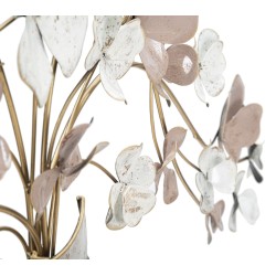 Jarrón de pared de hierro – 87x46 cm – Decoración glamurosa, elegante y botánica