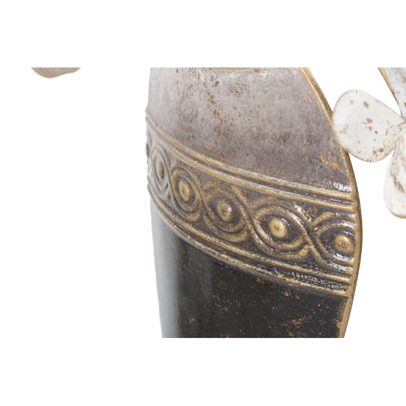 Jarrón de pared de hierro – 87x46 cm – Decoración glamurosa, elegante y botánica