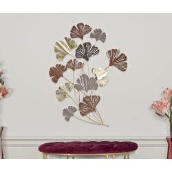 Panel de pared de hierro forjado con diseño aerodinámico – 69x92 cm – Diseño Glam fluido y contemporáneo