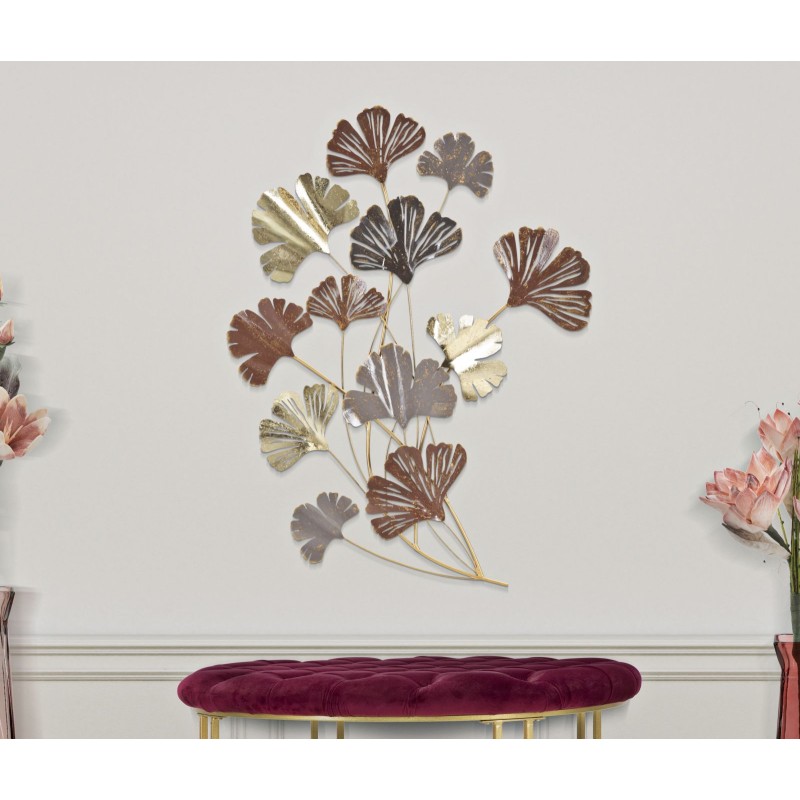 Panel de pared de hierro forjado con diseño aerodinámico – 69x92 cm – Diseño Glam fluido y contemporáneo