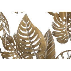 Panel de pared redondo estilo jungla – Ø80 cm – Metal glamuroso natural y exótico