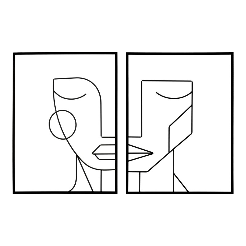 Conjunto de 2 paneles murales tribales – 60x80 cm – Estilo étnico bohemio chic