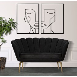 Conjunto de 2 paneles murales tribales – 60x80 cm – Estilo étnico bohemio chic