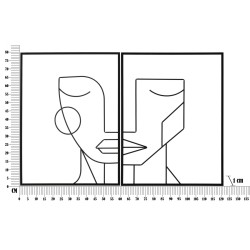 Conjunto de 2 paneles murales tribales – 60x80 cm – Estilo étnico bohemio chic