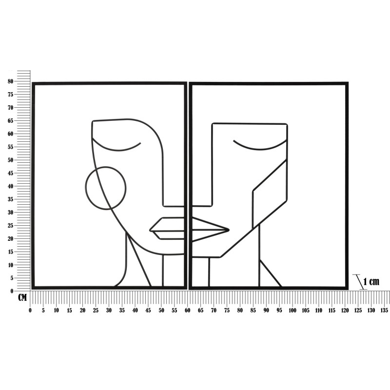 Conjunto de 2 paneles murales tribales – 60x80 cm – Estilo étnico bohemio chic