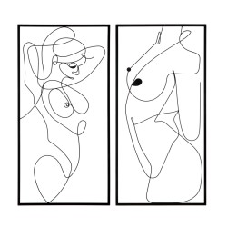 Juego de 2 paneles de pared de hierro – 50x100 cm – Decoración minimalista bohemia