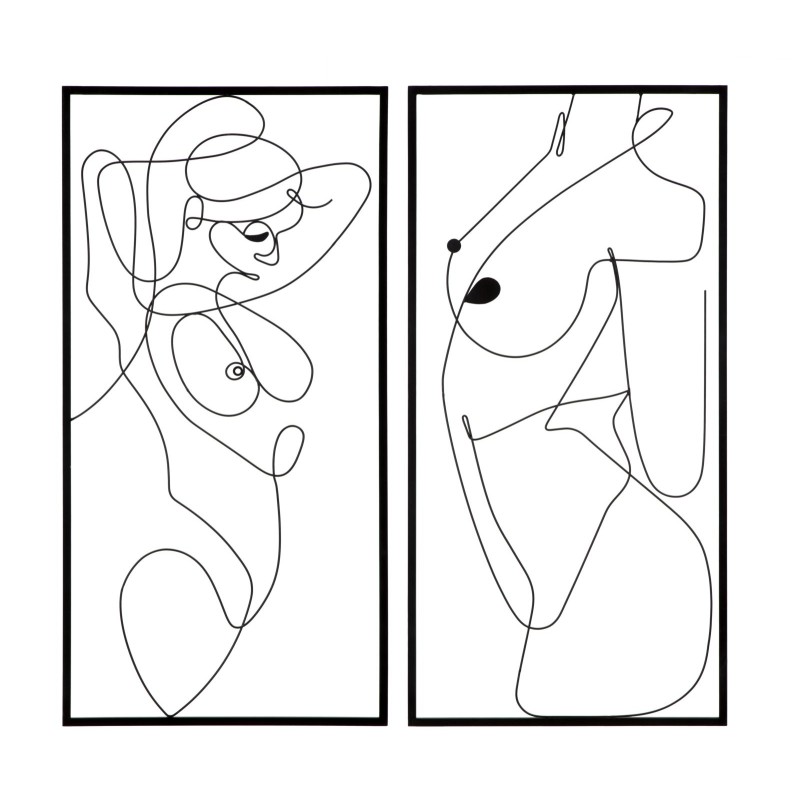 Juego de 2 paneles de pared de hierro – 50x100 cm – Decoración minimalista bohemia