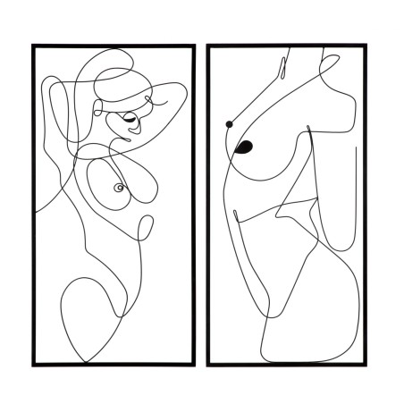 Juego de 2 paneles de pared de hierro – 50x100 cm – Decoración minimalista bohemia