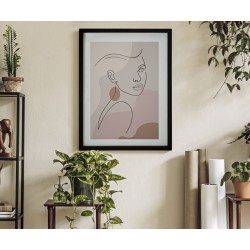 Cuadro decorativo con forma de sello – Modelo C – 35x47 cm – Decoración de pared sutil de estilo bohemio