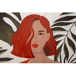 Cuadro decorativo Lady Jungle – Modelo A – 80x120 cm – Estampado exótico estilo bohemio chic