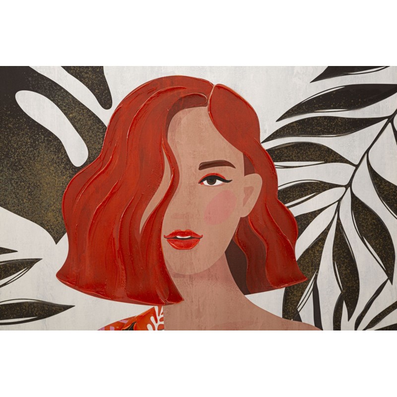 Cuadro decorativo Lady Jungle – Modelo A – 80x120 cm – Estampado exótico estilo bohemio chic