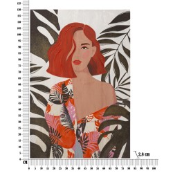 Cuadro decorativo Lady Jungle – Modelo A – 80x120 cm – Estampado exótico estilo bohemio chic