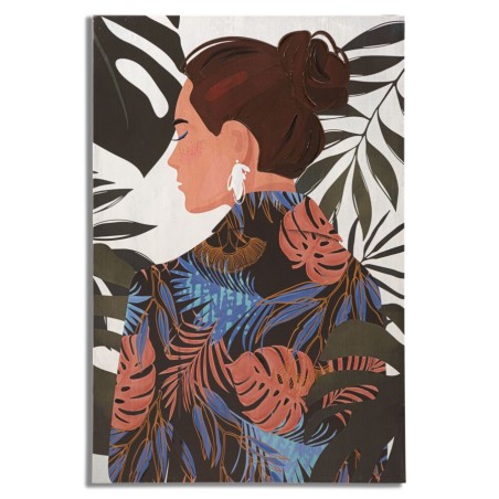 Cuadro decorativo Lady Jungle – Modelo B – 80x120 cm – Retrato artístico bohemio de la selva