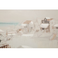 Cuadro decorativo de playa – Modelo B – 80x120 cm – Paisaje bohemio chic relajante