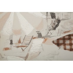 Cuadro decorativo de playa – Modelo B – 80x120 cm – Paisaje bohemio chic relajante