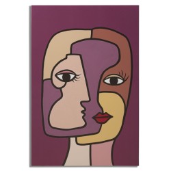 Impresión mural de rostro – Modelo A – 60x90 cm – Retrato Glamour Contemporáneo