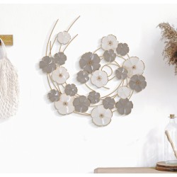 Decoración de pared Lotly – 63x67 cm – Diseño metálico moderno y glamuroso