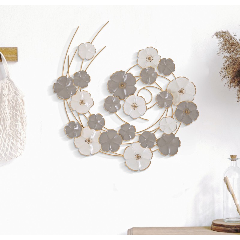 Decoración de pared Lotly – 63x67 cm – Diseño metálico moderno y glamuroso