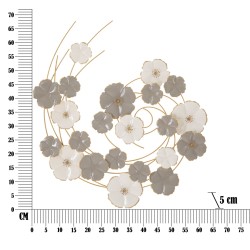 Decoración de pared Lotly – 63x67 cm – Diseño metálico moderno y glamuroso