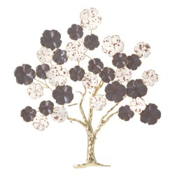 Árbol de pared Albero Violeta – 73x80 cm – Árbol de pared púrpura glamuroso y refinado