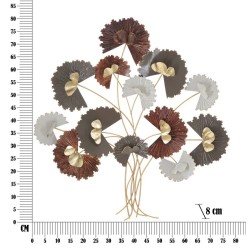 Decoración de pared Reddy – 78x80 cm – Expresivo y cálido metal rojo glam