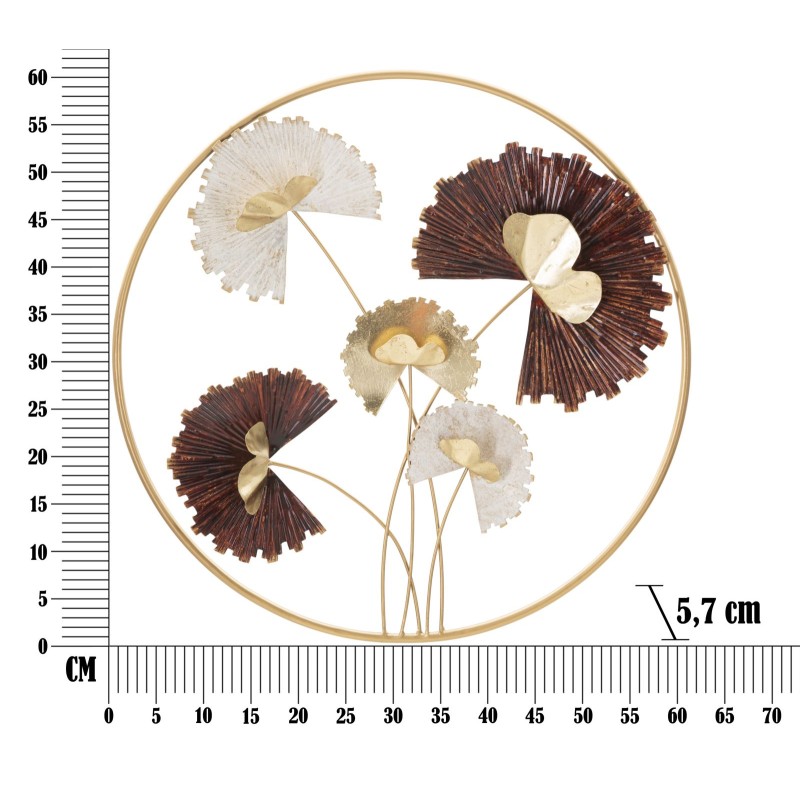 Decoración de pared redonda Reddy – Ø61 cm – Diseño glamuroso de forma circular