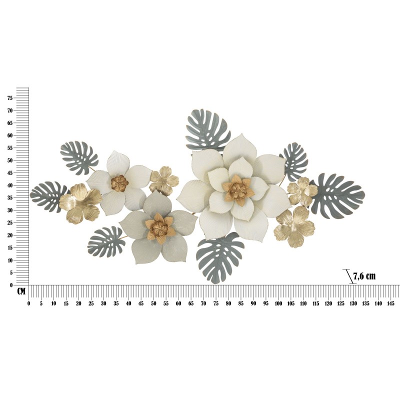 Decoración de pared Moty – 134x69 cm – Metal glamuroso gráfico y contemporáneo