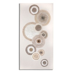 Lámina circular con apliques – Modelo A – 50x100 cm – Arte moderno de estilo bohemio chic