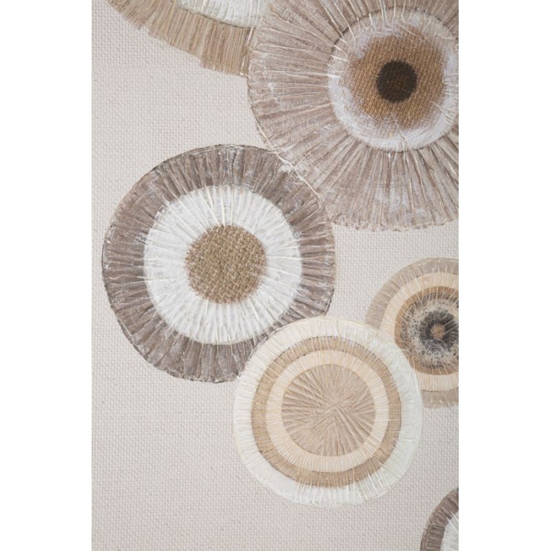 Lámina circular con apliques – Modelo A – 50x100 cm – Arte moderno de estilo bohemio chic