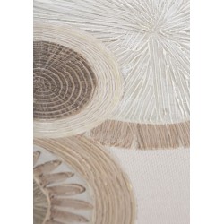 Lámina circular con apliques – Modelo A – 50x100 cm – Arte moderno de estilo bohemio chic