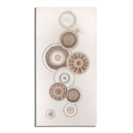 Lámina mural circular con apliques – Modelo B – 50x100 cm – Estilo bohemio abstracto