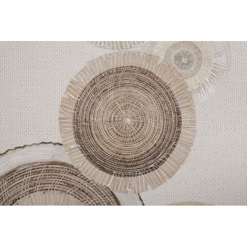 Lámina mural circular con apliques – Modelo B – 50x100 cm – Estilo bohemio abstracto