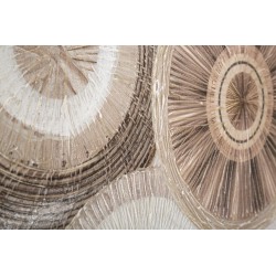 Lámina mural circular con apliques – Modelo B – 50x100 cm – Estilo bohemio abstracto