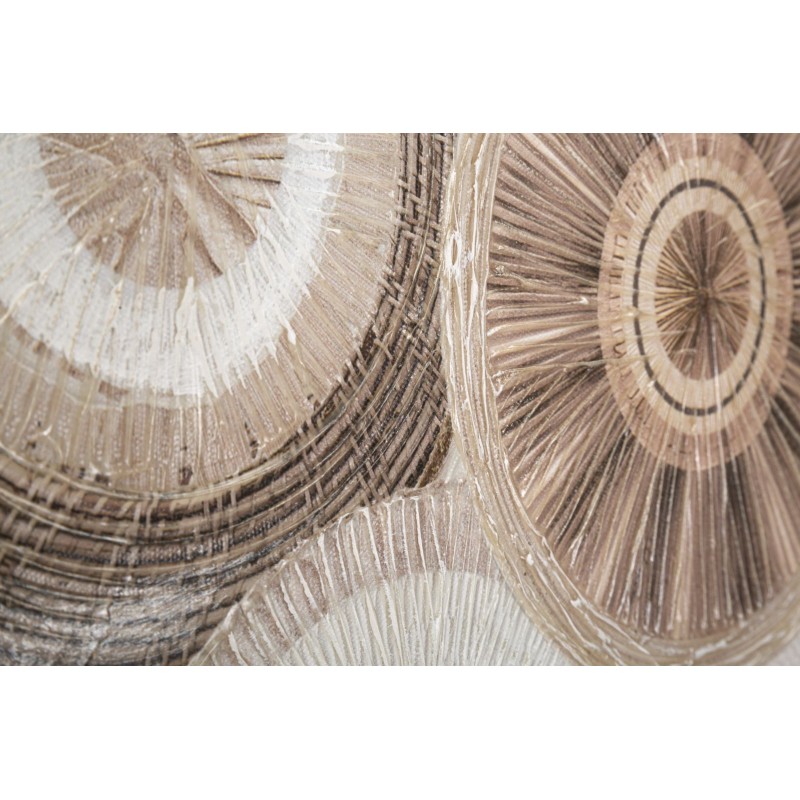 Lámina mural circular con apliques – Modelo B – 50x100 cm – Estilo bohemio abstracto