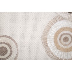 Lámina mural circular con apliques – Modelo B – 50x100 cm – Estilo bohemio abstracto