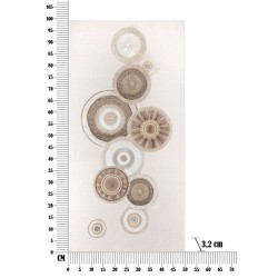 Lámina mural circular con apliques – Modelo B – 50x100 cm – Estilo bohemio abstracto