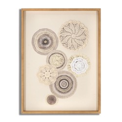 Lámina artística circular para pared – 45x60 cm – Decoración bohemia suave y equilibrada