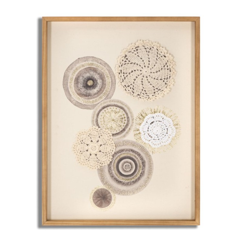 Lámina artística circular para pared – 45x60 cm – Decoración bohemia suave y equilibrada