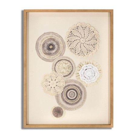 Lámina artística circular para pared – 45x60 cm – Decoración bohemia suave y equilibrada