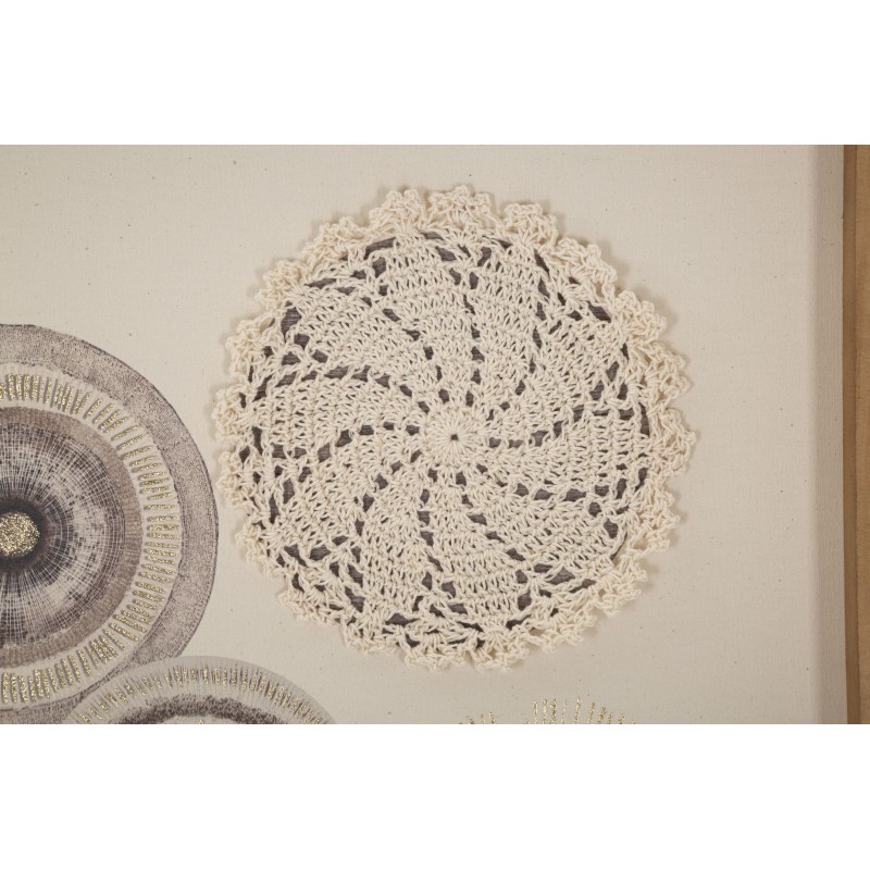 Lámina artística circular para pared – 45x60 cm – Decoración bohemia suave y equilibrada