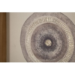 Lámina artística circular para pared – 45x60 cm – Decoración bohemia suave y equilibrada