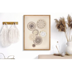 Lámina artística circular para pared – 45x60 cm – Decoración bohemia suave y equilibrada