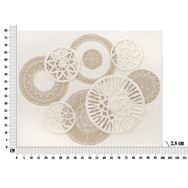 Cuadro mural Icer – 80x100 cm – Composición abstracta de estilo bohemio chic