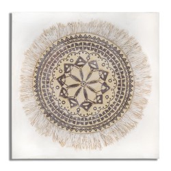 Pintura mural Malind – 100x100 cm – Aplicación texturizada y encanto bohemio